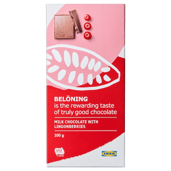Milk Chocolate W- Lingonberry 100g